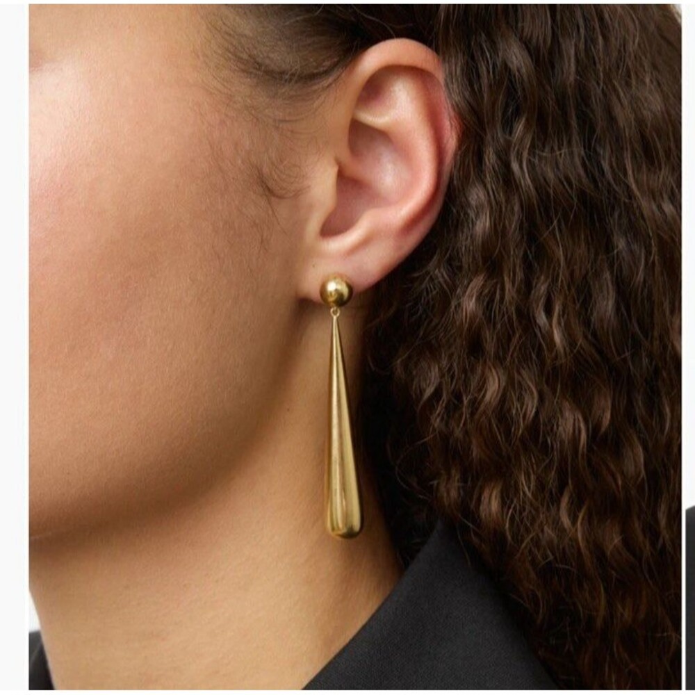 Lie Studio The Louise Drop Earrings 925 Sterling 18 CT Gold Plated/Great gift